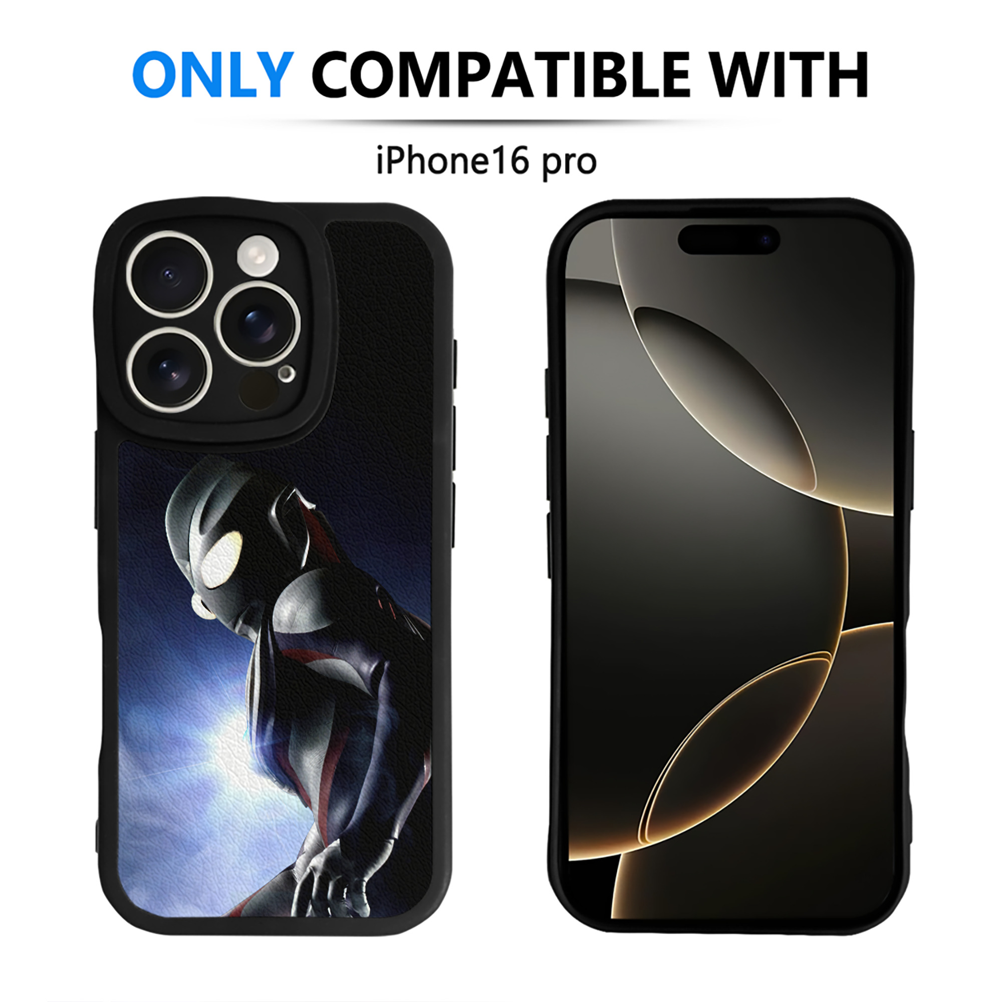 （画像用） ウルトラマン Ultraman 【iPhone 16シリーズ対応】シリコンスマホケース（レザー調） 材質：シリコン